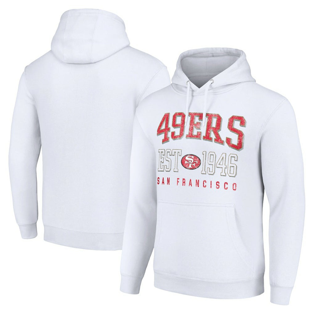 San Francisco 49ers Starter Unisex Throwback Logo Pullover Hoodie White
