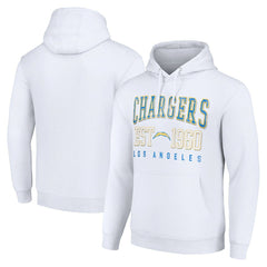 Los Angeles Chargers Starter Unisex Throwback Logo Pullover Hoodie White