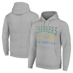 Los Angeles Chargers Starter Unisex Throwback Logo Pullover Hoodie Heather Gray