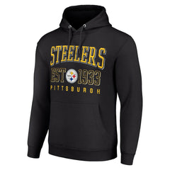 Pittsburgh Steelers Starter Unisex Throwback Logo Pullover Hoodie Black