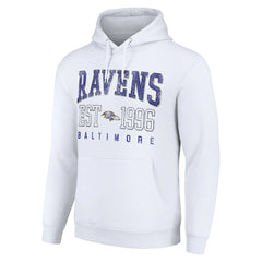 Baltimore Ravens Starter Unisex Throwback Logo Pullover Hoodie White