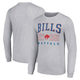 Buffalo Bills Starter Throwback Logo Long Sleeve T-Shirt Heather Gray