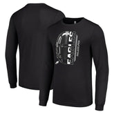 Philadelphia Eagles Starter Half Helmet Logo Long Sleeve T-Shirt Black