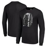 Miami Dolphins Starter Half Helmet Logo Long Sleeve T-Shirt Black