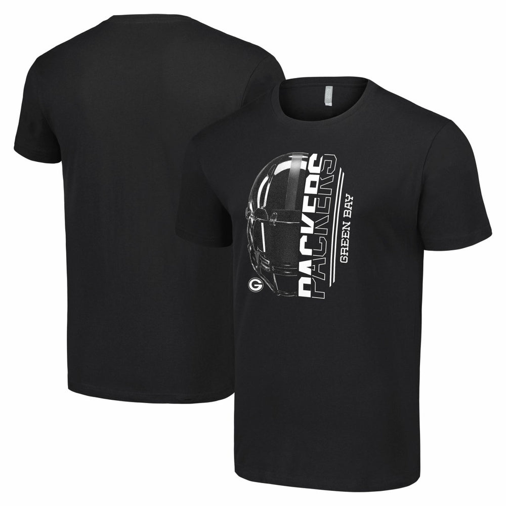 Green Bay Packers Starter Half Helmet Logo T-Shirt Black
