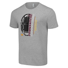 Washington Commanders Starter Half Helmet Logo T-Shirt Heather Gray