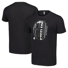 Pittsburgh Steelers Starter Half Helmet Logo T-Shirt Black