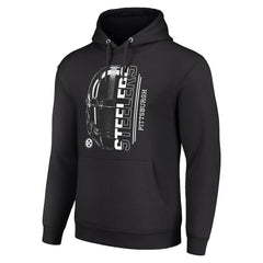 Pittsburgh Steelers Starter Unisex Half Helmet Logo Pullover Hoodie Black