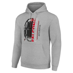Atlanta Falcons Starter Unisex Half Helmet Logo Pullover Hoodie Heather Gray