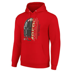San Francisco 49ers Starter Unisex Half Helmet Logo Pullover Hoodie Scarlet
