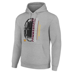 Washington Commanders Starter Unisex Half Helmet Logo Pullover Hoodie Heather Gray