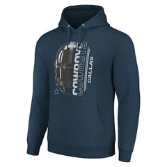 Dallas Cowboys Starter Unisex Half Helmet Logo Pullover Hoodie Navy