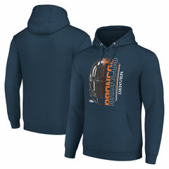 Denver Broncos Starter Unisex Half Helmet Logo Pullover Hoodie Navy