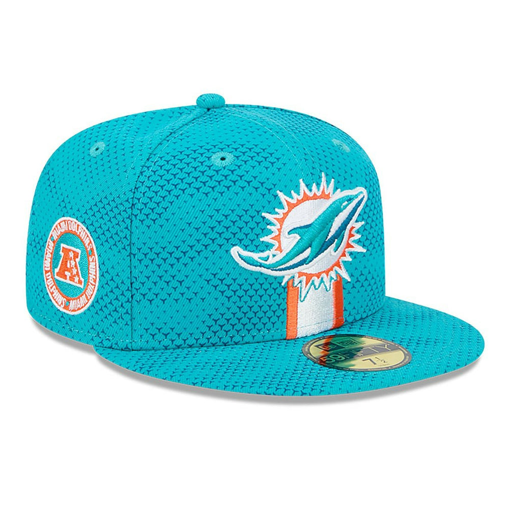 Miami Dolphins New Era 2024 Sideline 59FIFTY Fitted Hat Aqua