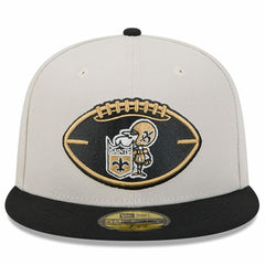 New Orleans Saints New Era 2024 Sideline Historic 59FIFTY Fitted Hat Stone/Black