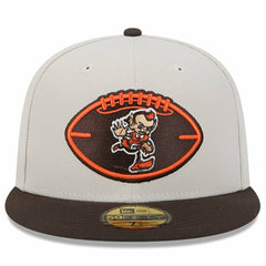 Cleveland Browns New Era 2024 Sideline Historic 59FIFTY Fitted Hat Stone/Brown