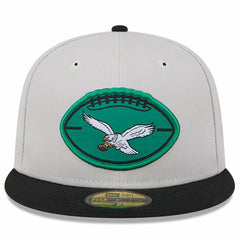 Philadelphia Eagles New Era 2024 Sideline Historic 59FIFTY Fitted Hat Stone/Black
