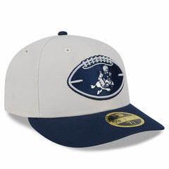 Dallas Cowboys New Era Male 2024 Sideline Historic Low Profile 59FIFTY Fitted Hat Stone/Navy