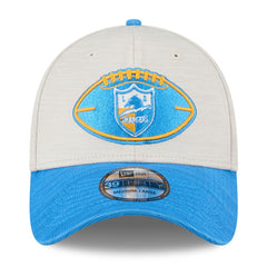Los Angeles Chargers New Era 2024 Sideline Historic 39THIRTY Flex Hat Stone/Blue