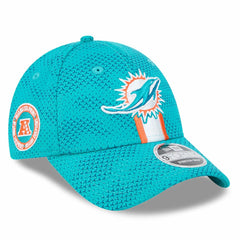 Miami Dolphins New Era 2024 Sideline 9FORTY Stretch-Snap Hat Aqua
