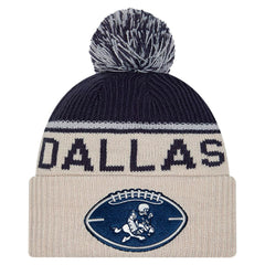 Dallas Cowboys New Era NFL Sideline Historic Cuffed Knit Hat with Pom
Stone