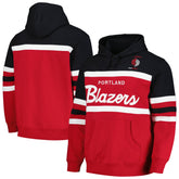 Portland Trail Blazers Head Coach Pullover Hoodie Red/Black | Mitchell & Ness discount