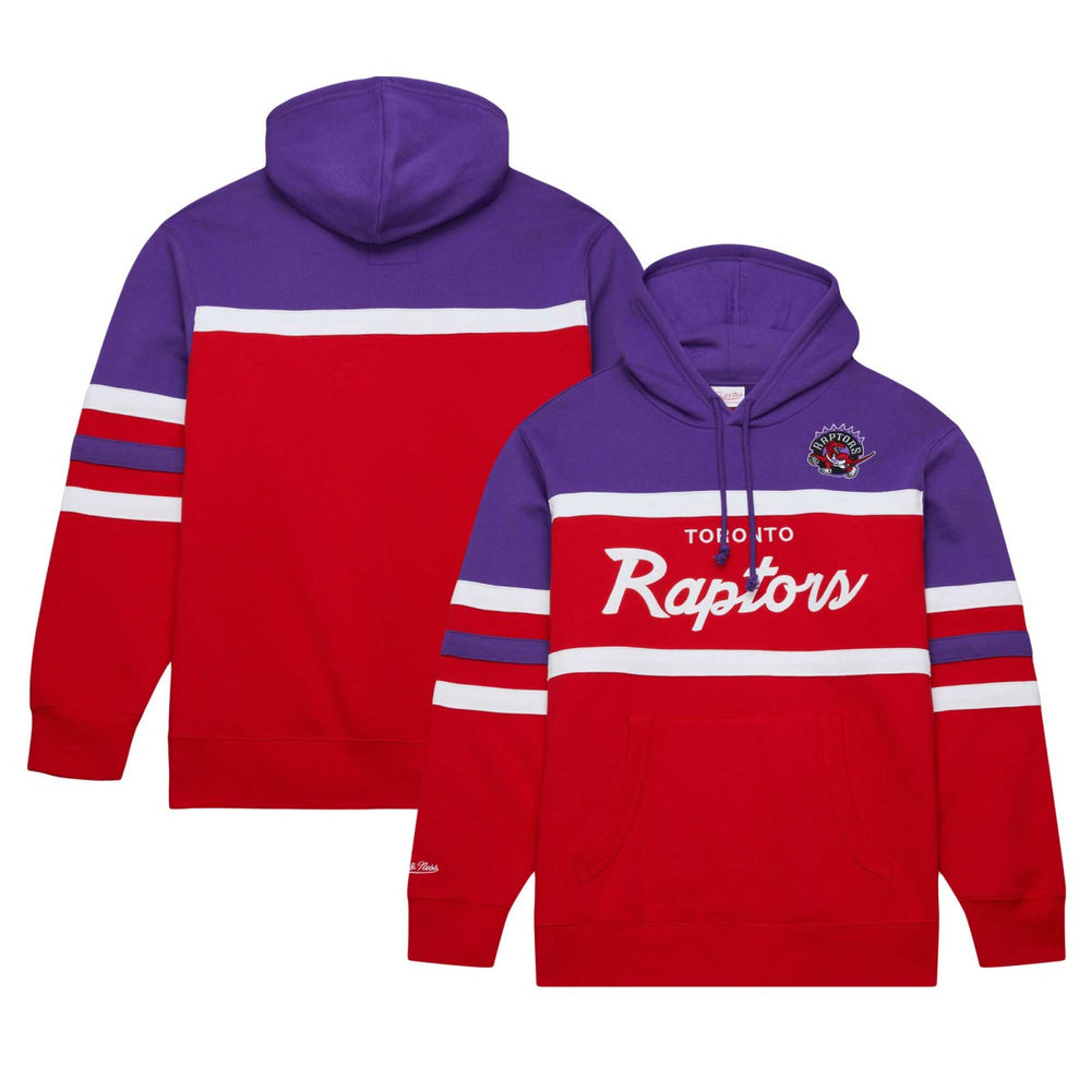 Toronto Raptors Head Coach Pullover Hoodie Red/Purple | Mitchell & Ness US