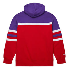 Toronto Raptors Head Coach Pullover Hoodie Red/Purple | Mitchell & Ness US