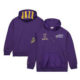 Utah Jazz Team OG 2.0 Vintage Logo Fleece Pullover Hoodie Purple | Mitchell & Ness discount
