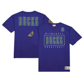 Milwaukee Bucks Hardwood Classics Team OG 2.0 Premium Vintage Logo T-Shirt Purple | Mitchell & Ness US