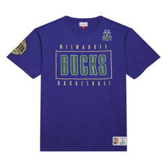 Milwaukee Bucks Hardwood Classics Team OG 2.0 Premium Vintage Logo T-Shirt Purple | Mitchell & Ness US