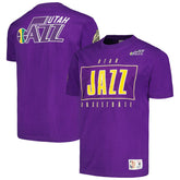 Utah Jazz Hardwood Classics Team OG 2.0 Premium Vintage Logo T-Shirt Purple | Mitchell & Ness outlet