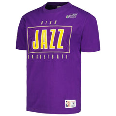 Utah Jazz Hardwood Classics Team OG 2.0 Premium Vintage Logo T-Shirt Purple | Mitchell & Ness outlet