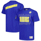 Golden State Warriors Hardwood Classics Team OG 2.0 Premium Vintage Logo T-Shirt for sale Royal | Mitchell & Ness US