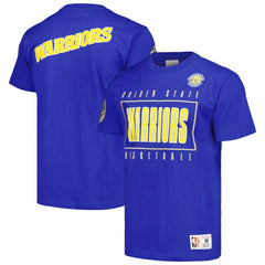 Golden State Warriors Hardwood Classics Team OG 2.0 Premium Vintage Logo T-Shirt for sale Royal | Mitchell & Ness US