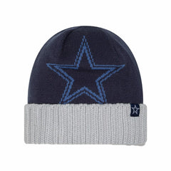 Dallas Cowboys New Era Youth Oversize Cuffed Knit Hat Navy