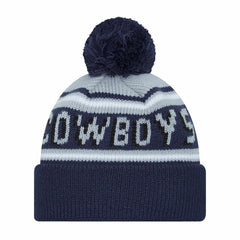 Dallas Cowboys New Era Preschool Main Wordmark Cuffed Knit Hat with Pom Navy