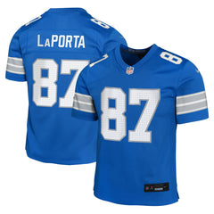 Nike Sam LaPorta Detroit Lions Youth Game Jersey Blue
