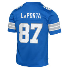 Nike Sam LaPorta Detroit Lions Youth Game Jersey Blue