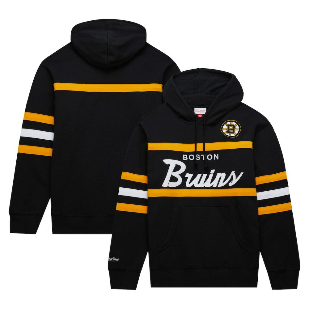 Boston Bruins Mitchell & Ness Head Coach Pullover Hoodie - Black - NHL 201112908