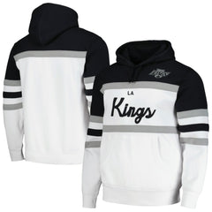 Los Angeles Kings Mitchell & Ness Head Coach Pullover Hoodie - White/Black - NHL 201112915