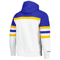 St. Louis Blues Mitchell & Ness Head Coach Pullover Hoodie - White/Blue - NHL 201112921