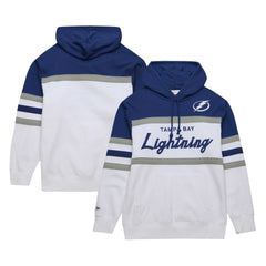 Tampa Bay Lightning Mitchell & Ness Head Coach Pullover Hoodie - White/Blue - NHL 201112922