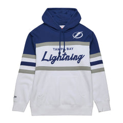 Tampa Bay Lightning Mitchell & Ness Head Coach Pullover Hoodie - White/Blue - NHL 201112922