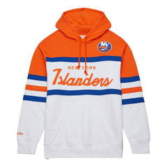 New York Islanders Mitchell & Ness Head Coach Pullover Hoodie - White/Orange - NHL 201112925