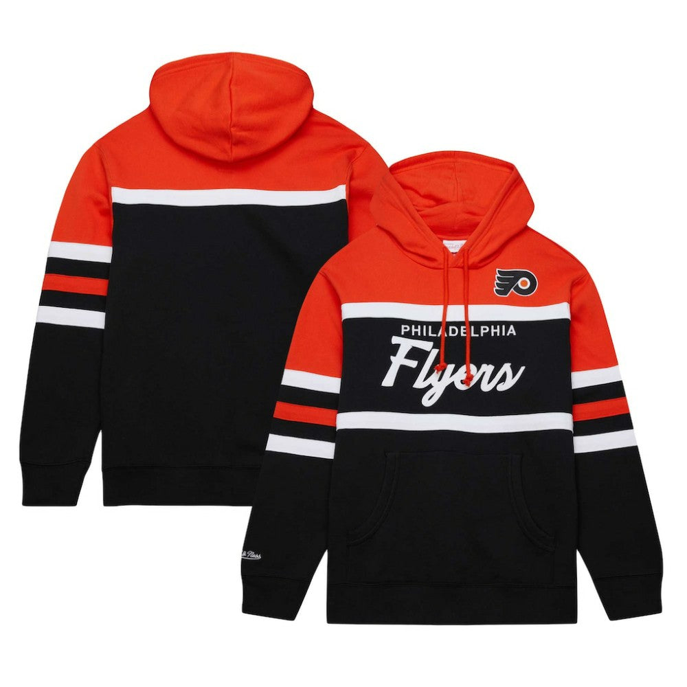 Philadelphia Flyers Mitchell & Ness Head Coach Pullover Hoodie - Black/Orange - NHL 201112927