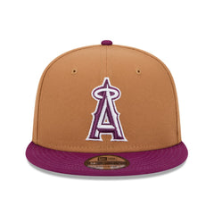 Los Angeles Angels New Era Color Pack Two-Tone 9FIFTY Snapback Hat - Brown/Purple - New Era Online