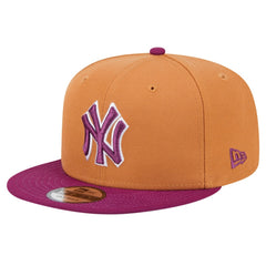 New York Yankees New Era Color Pack Two-Tone 9FIFTY Snapback Hat - Brown/Purple - New Era Online