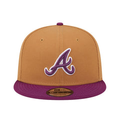 Atlanta Braves New Era Color Pack Two-Tone 9FIFTY Snapback Hat - Brown/Purple - New Era on Sale
