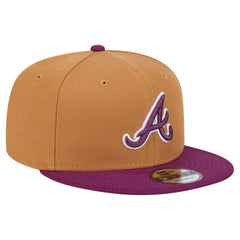 Atlanta Braves New Era Color Pack Two-Tone 9FIFTY Snapback Hat - Brown/Purple - New Era on Sale